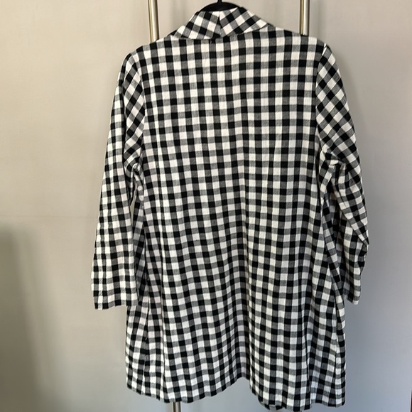the lady and the sailor gingham shall collar duster. Size 2 side pockets - Picture 4 of 4